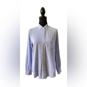 Lola River: 100% Cotton Blue Button Down Shirt